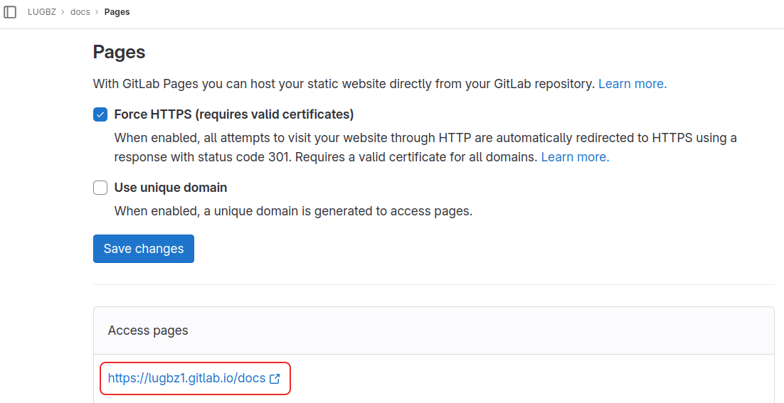 gitlab pages